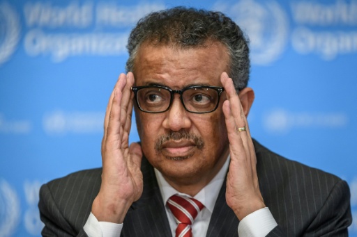 Tedros Adhanom Ghebreyesus, le directeur général de l'OMS, le 11 mars 2025 à Genève
