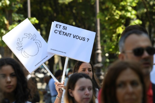 Une manifestation pour une meilleure reconnaissance de la maladie de Lyme, le 3 juillet 2019, à Paris
