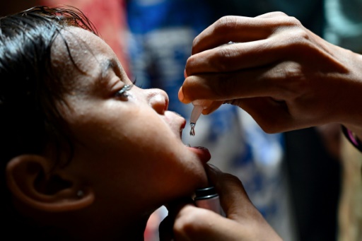 Vaccination contre la polio à Karachi au Pakistan, le 3 juin 2024
