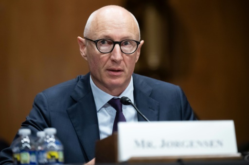 Le patron de l'entreprise pharmaceutique danoise Novo Nordisk, Lars Fruergaard Jorgensen, lors d'une audition au Congrès américain, le 24 septembre 2024 à Washington
